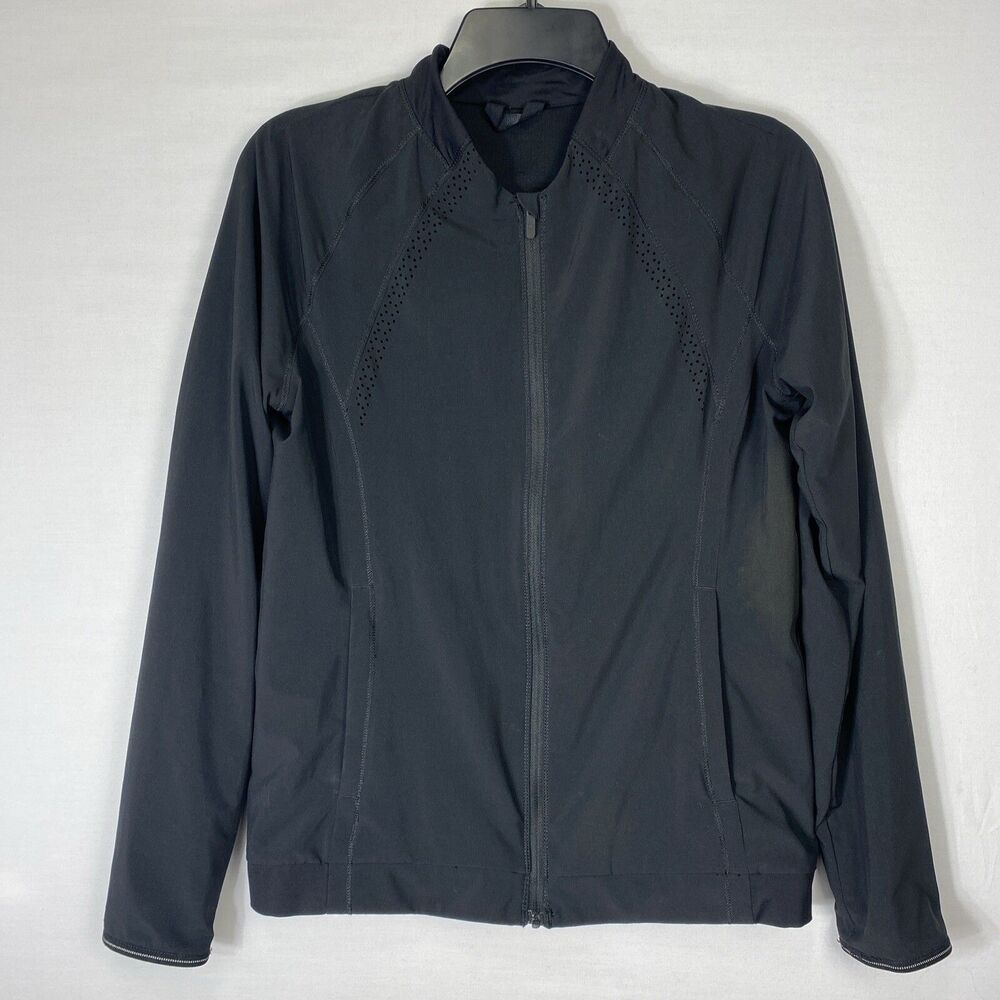 Lululemon Womens Size 6 Jacket Full Zip Long Sleeve Black Running Jacket
